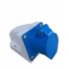 Tomada sobrepor 2P+T 16A 6H IP44 220V Azul Sibratec
