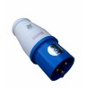 Plugue 2P+T 16A 6H 220V IP44 Azul Sibratec