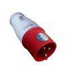 Plugue 3P+T 16A 6H 380V IP44 Vermelho Sibratec